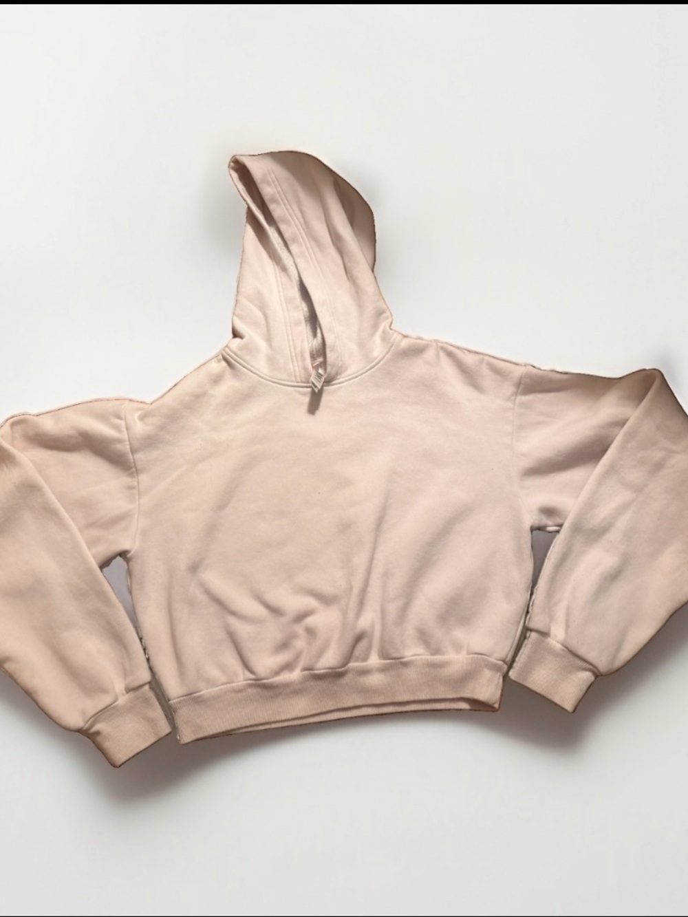 SKIMS Women's Cropped Hoodie Sweatshirt in Light pink